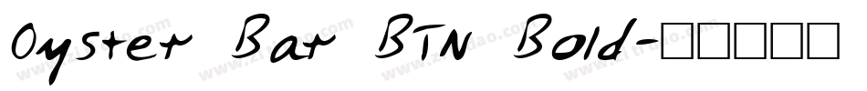 Oyster Bar BTN Bold字体转换